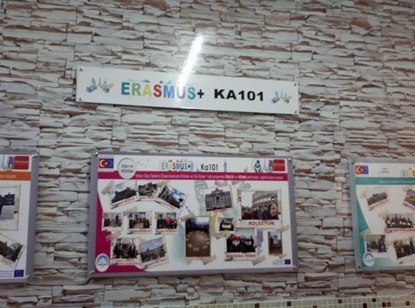 Erasmus + Ka101 projesi  okul panosu